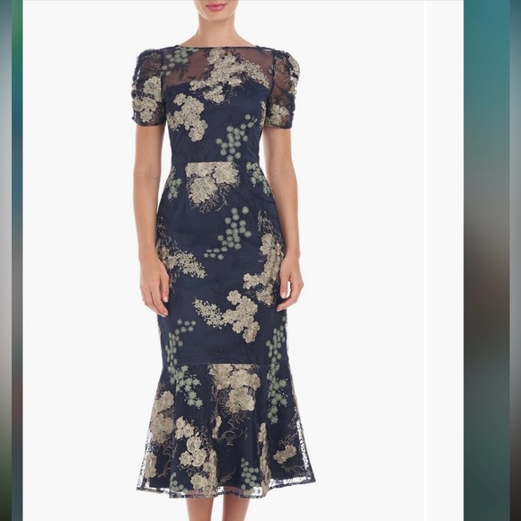 JS Collections Dresses & Skirts - JS Collections - Hope Floral Embroidered
Cocktail Dress